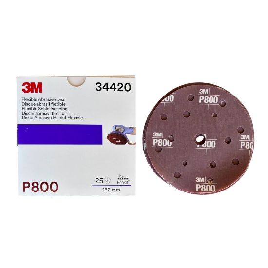 Immagine di 3M 34420 DISCHI FLESSIBILI TELATI D.150 P800 25 PZ