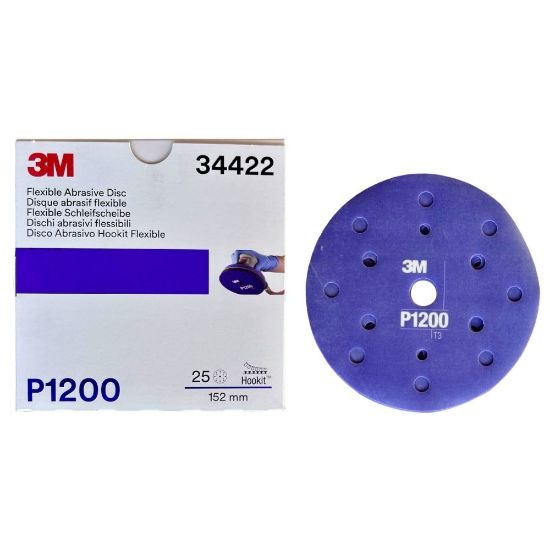 Immagine di 3M 34422 DISCHI FLESSIBILI TELATI D.150 P1200 25 PZ